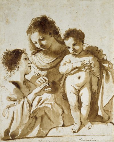 The Mystic Marriage of Saint Catherine by Giovanni Francesco Barbieri